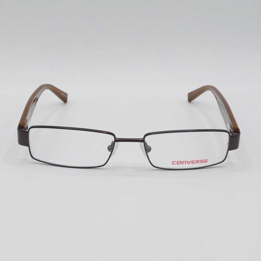 NEW CONVERSE WAIT FOR ME BROWN KIDS TEEN Rectangle EYEGLASSES FRAME 49-1… - Picture 4 of 10